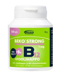 Beko Strong B12+Foolihappo+B6 150 purutabl mustikka-karpalo