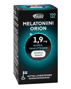 Melatoniini Orion 1,9 mg nieltävä 100 tabl