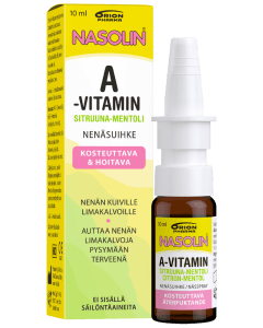 Nasolin A-Vitamin sitruuna-mentoli 10 ml nenäsumute