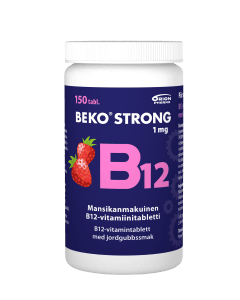 Beko Strong B12-vitamiini 1mg 150 purutabletti mansikka
