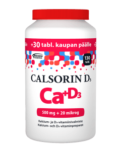 Calsorin 500 mg + D3 20 mikrog 130 tabl kampanjapakkaus