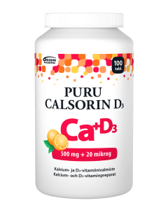 Puru Calsorin D3 500 mg + 20 mikrog 100 purutabl