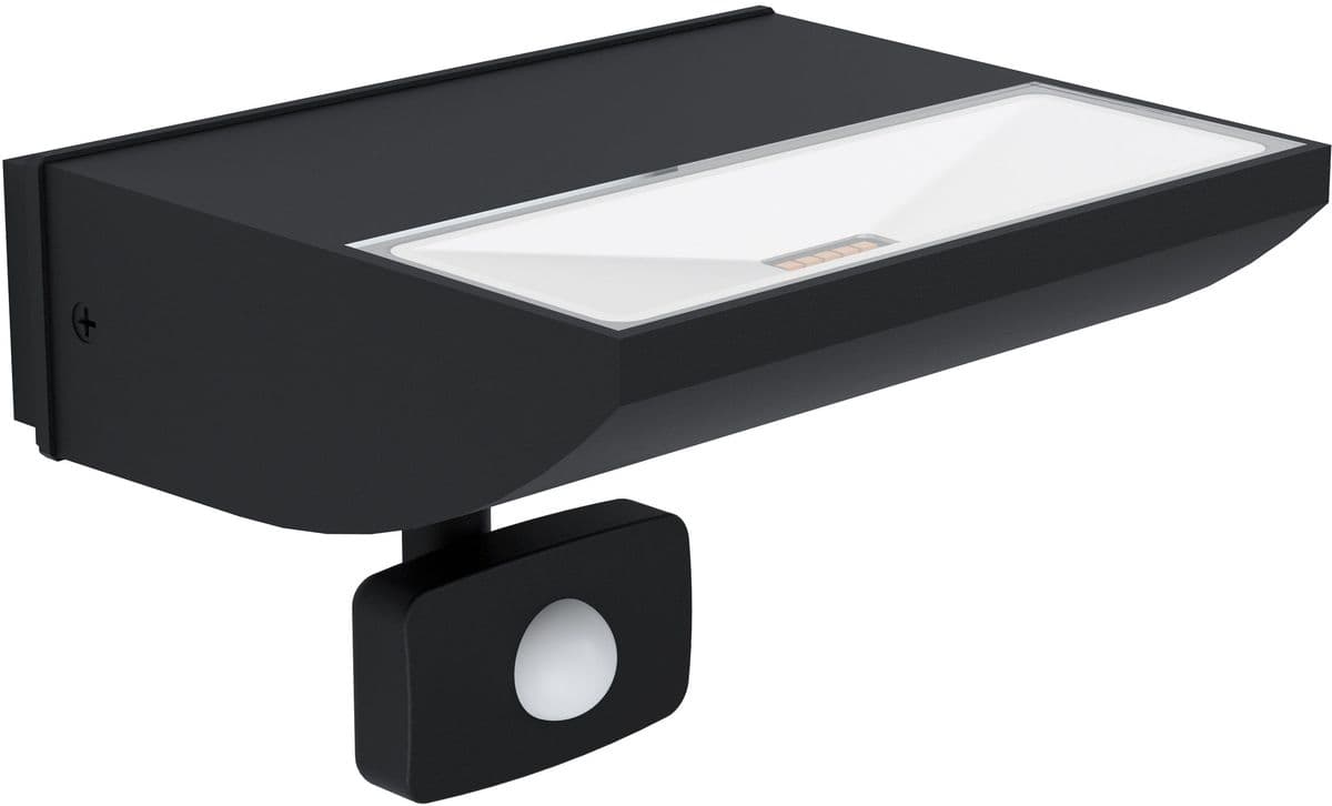 LED-Ulkoseinävalaisin Eglo Sorronaro 17x5cm musta liiketunnistin