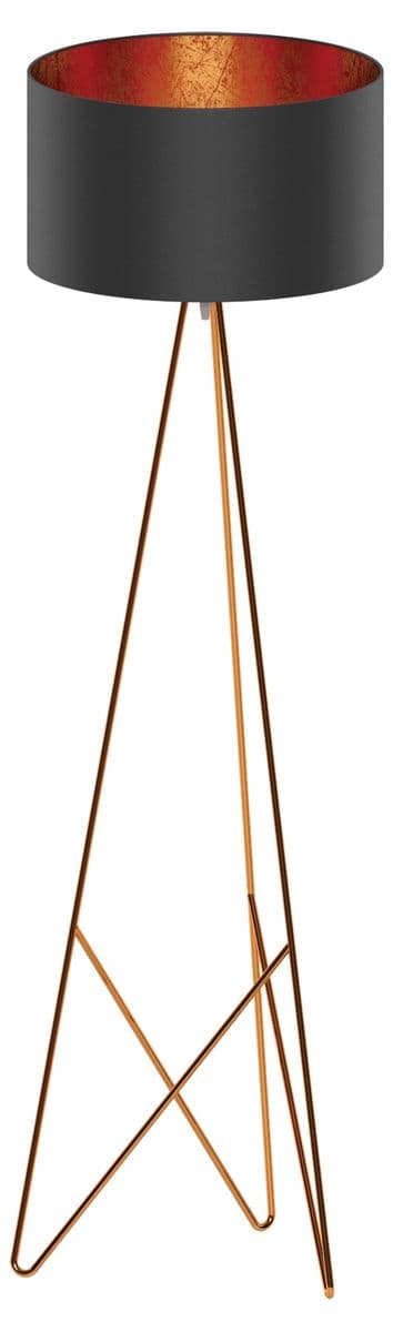Lattiavalaisin Eglo Camporale Ø450x1540mm kupari musta 39229