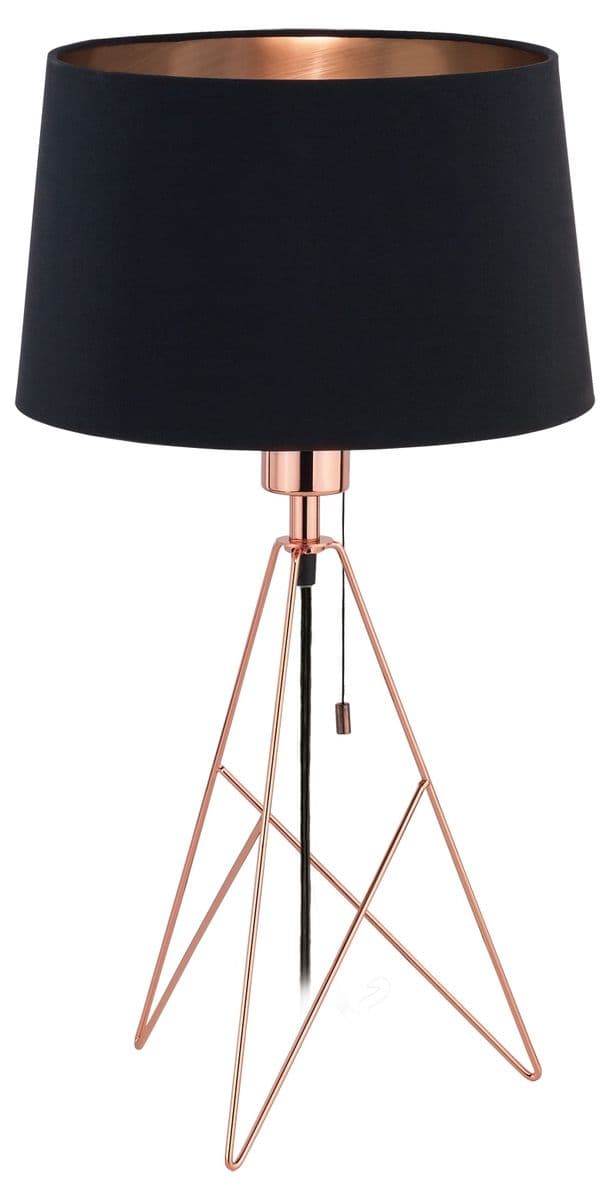 Pöytävalaisin Eglo Camporale Ø300x560mm kupari musta 39178