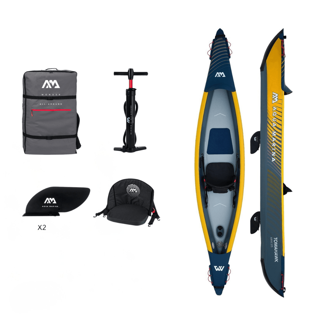 Aqua Marina Tomahawk 375x72 cm ilmatäytettävä kajakki