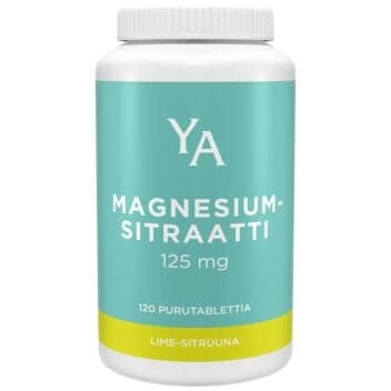 YA MAGNESIUMSITRAATTI 125 MG LIME-SITRUUNA PURUTABL 120 KPL