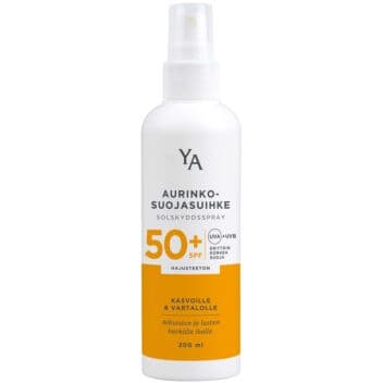 YA AURINKOSUOJASUIHKE SPF50+ HAJUSTEETON 200 ML