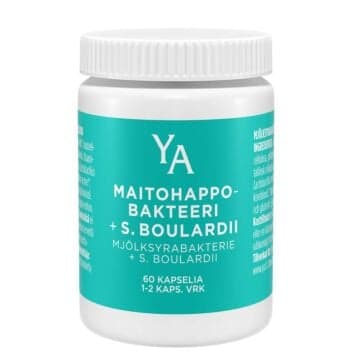 YA MAITOHAPPOBAKTEERI + S.BOULARDII KAPS 60 kpl